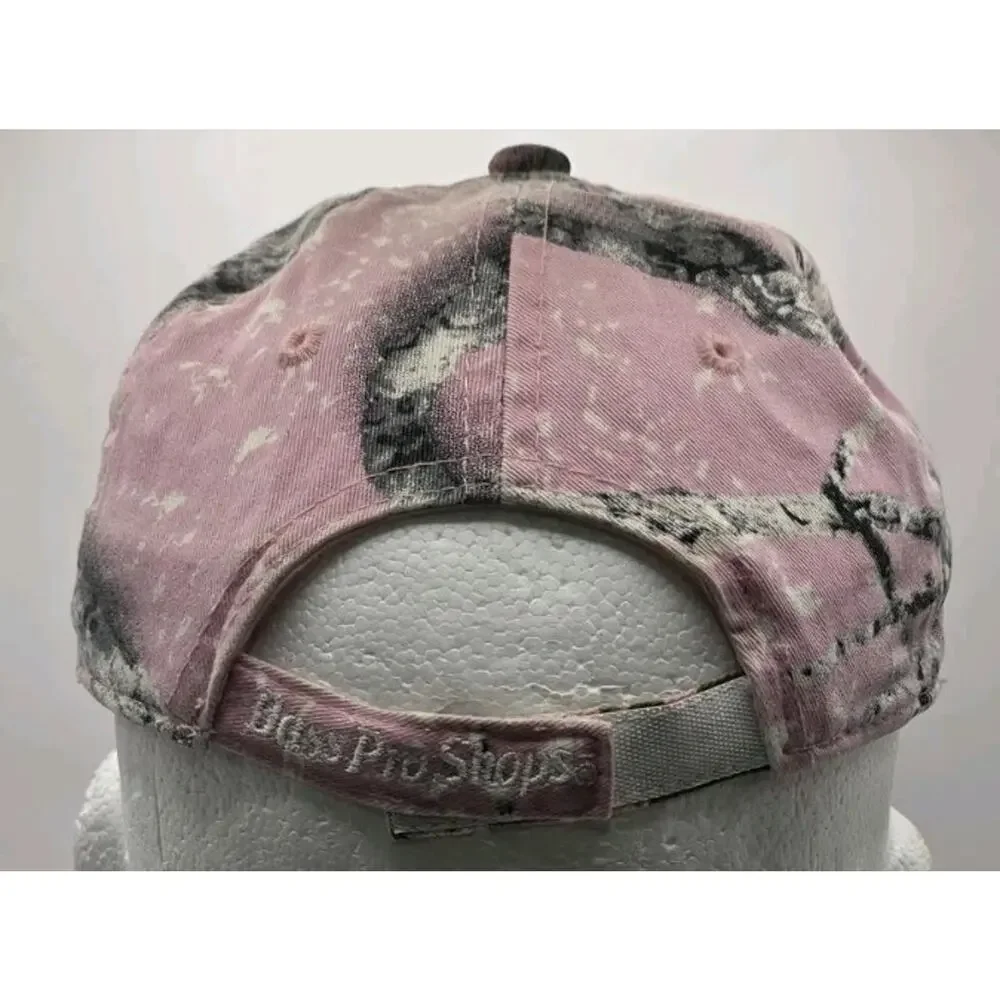 Bass Pro Shops Girl Toddler Adjustable Hook And Loop Strap‎ Cap Hat Pink Camo